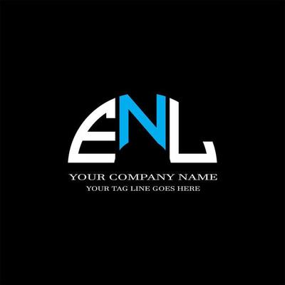 ENL letter logo creative design with vector graphic