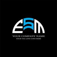 ESM letter logo creative design with vector graphic