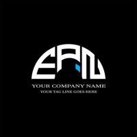 diseño creativo del logotipo de la letra epn con gráfico vectorial vector