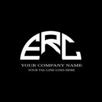 diseño creativo del logotipo de la letra erc con gráfico vectorial vector