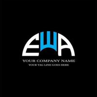 EWA letter logo creative design with vector graphic