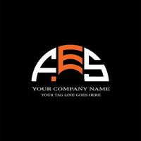 FES letter logo creative design with vector graphic