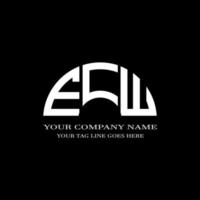 diseño creativo del logotipo de la letra ecw con gráfico vectorial vector