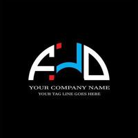 FJD letter logo creative design with vector graphic