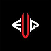 EUQ letter logo creative design with vector graphic