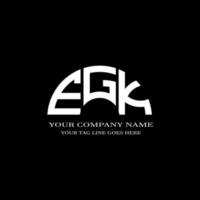 diseño creativo del logotipo de la letra egk con gráfico vectorial vector