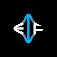 diseño creativo del logotipo de la letra eif con gráfico vectorial vector