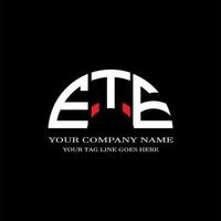 ETE letter logo creative design with vector graphic