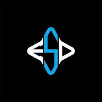 ESD letter logo creative design with vector graphic