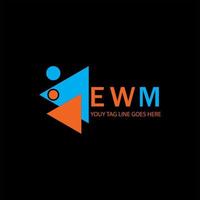 diseño creativo del logotipo de la letra ewm con gráfico vectorial vector