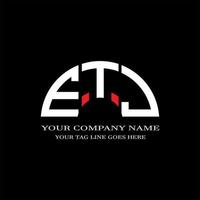 ETJ letter logo creative design with vector graphic