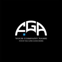 FGA letter logo creative design with vector graphic