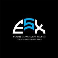 ESX letter logo creative design with vector graphic