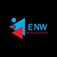 ENW letter logo creative design with vector graphic