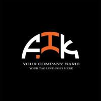 FIK letter logo creative design with vector graphic