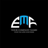 diseño creativo del logotipo de la letra emf con gráfico vectorial vector