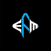 EFM letter logo creative design with vector graphic