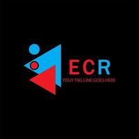 diseño creativo del logotipo de la letra ecr con gráfico vectorial vector