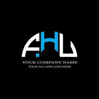 FHU letter logo creative design with vector graphic