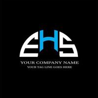 diseño creativo del logotipo de la letra ehs con gráfico vectorial vector