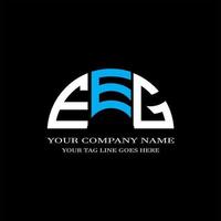 diseño creativo del logotipo de la letra eeg con gráfico vectorial vector