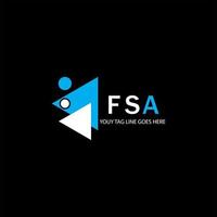 FSA letter logo creative design with vector graphic