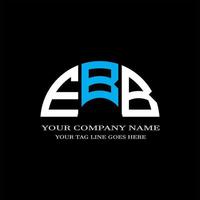 diseño creativo del logotipo de la letra ebb con gráfico vectorial vector