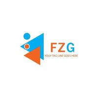 diseño creativo del logotipo de la letra fzg con gráfico vectorial vector