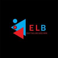 diseño creativo del logotipo de la letra elb con gráfico vectorial vector