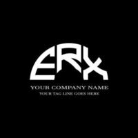 diseño creativo del logotipo de la letra erx con gráfico vectorial vector