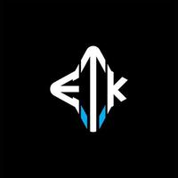 Diseño creativo del logotipo de la letra etk con gráfico vectorial vector