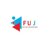 FUJ letter logo creative design with vector graphic