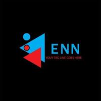 diseño creativo del logotipo de la letra enn con gráfico vectorial vector