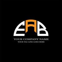 EAB letter logo creative design with vector graphic