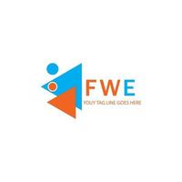 FWE letter logo creative design with vector graphic