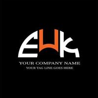 EUK letter logo creative design with vector graphic