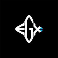 diseño creativo del logotipo de la letra egx con gráfico vectorial vector