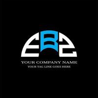 diseño creativo del logotipo de la letra ebz con gráfico vectorial vector