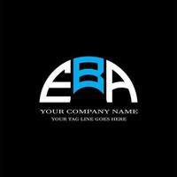 diseño creativo del logotipo de la letra eba con gráfico vectorial vector