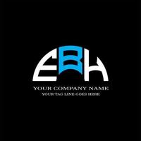EBH letter logo creative design with vector graphic