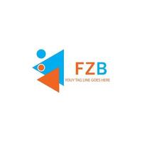 diseño creativo del logotipo de la letra fzb con gráfico vectorial vector