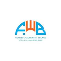 FWB letter logo creative design with vector graphic