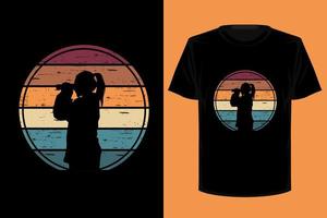 Enjoy the view retro vintage t shirt design vector