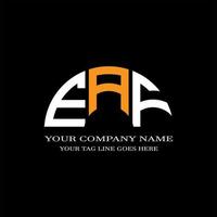 diseño creativo del logotipo de la letra eaf con gráfico vectorial vector