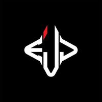 diseño creativo del logotipo de la letra ejj con gráfico vectorial vector
