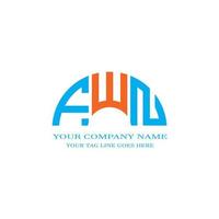 FWN letter logo creative design with vector graphic