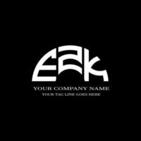 EZK letter logo creative design with vector graphic