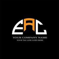 diseño creativo del logotipo de la letra eac con gráfico vectorial vector