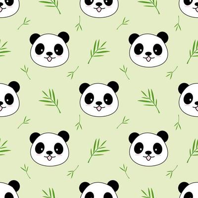 Cute Panda Seamless Pattern Background, Cartoon Panda Bears Vector  illustration, Creative kids for fabric, wrapping, textile, wallpaper,  apparel. 7888296 Vector Art at Vecteezy