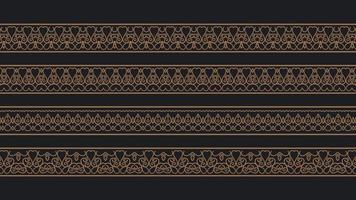 ornament style ethnic seamless borders set vector